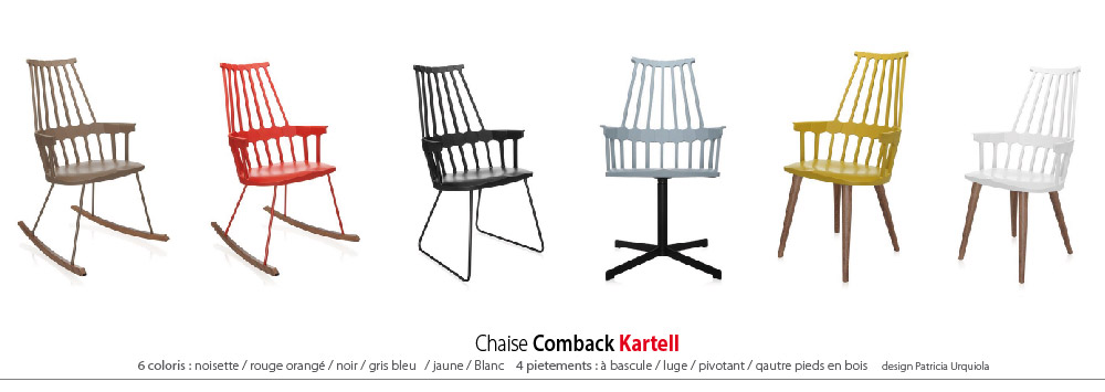 table et chaise/chaise comback kartell fabrimeuble